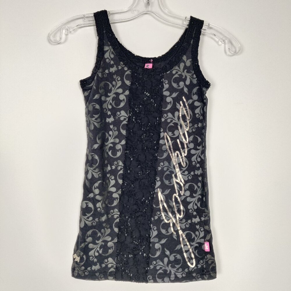 Joshua Women's Mini Dress Size S Black Gray Cotton Blend Lace Bodycon Party Chic